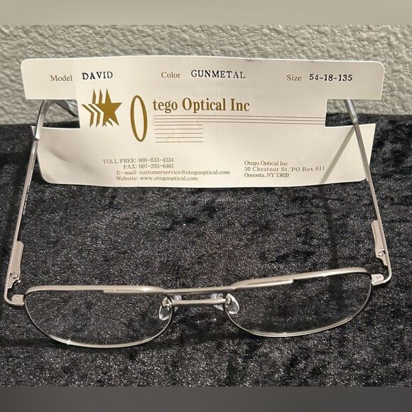 Otego Optical David II Gunmetal Eyeglasses - Brand New with Tags - Picture 1 of 3